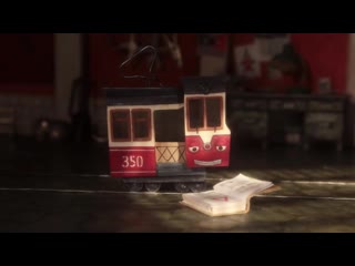 two trams (2016) - short film, cartoon. svetlana andrianova